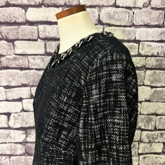 East 5th Black & White 3/4 Sleeve Jacket Size 1X - Picture 5 of 9